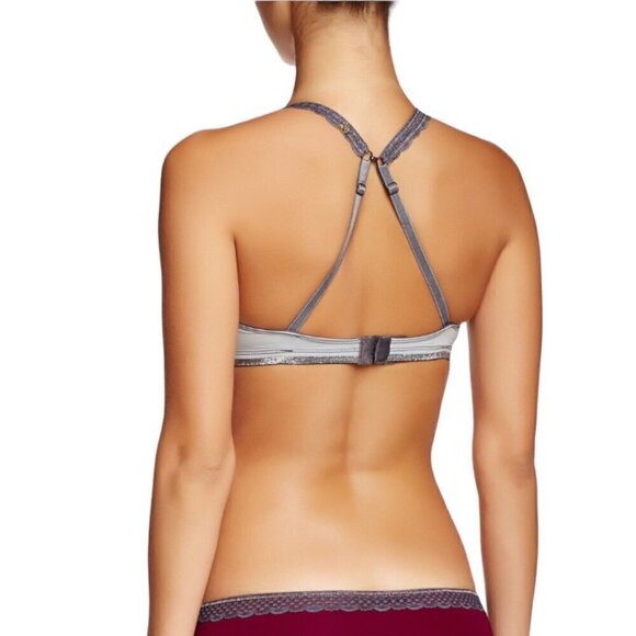 NWT Maaji Intimates Pink Grey Printed Halter Bralette Sz. L - Picture 3 of 14